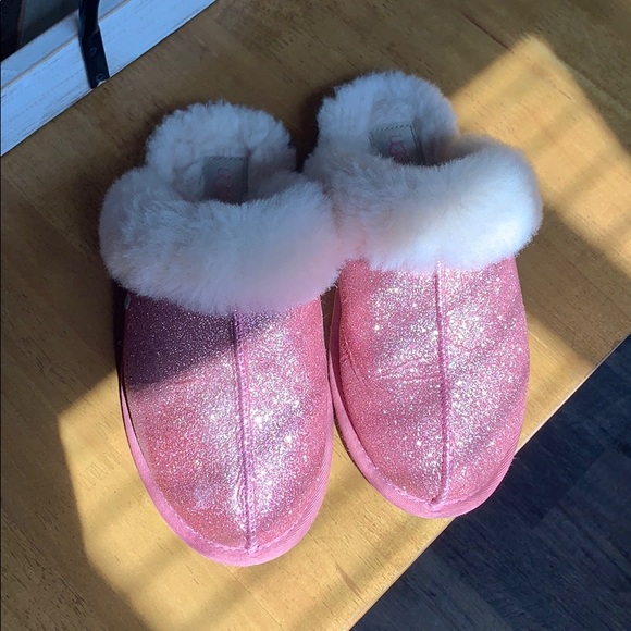 pink sparkly ugg slippers
